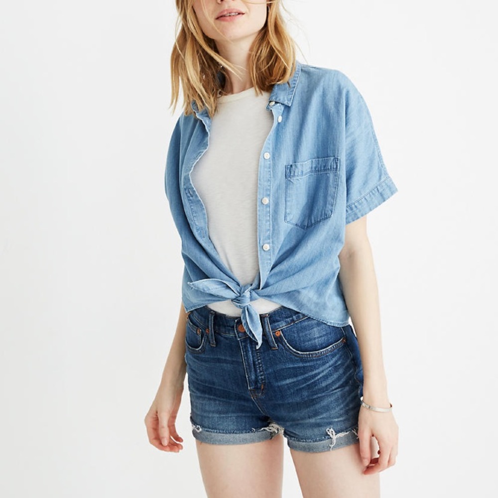 Madewell High rise denim shorts